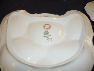 SET OF 3 M.  REDON LIMOGES M/R FRANCE OYSTER PLATES/DISH/SERVER 3