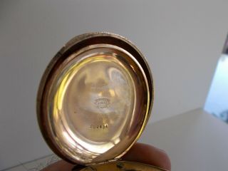 ANTIQUE ELGIN GOLD FILLED POCKET WATCH FULL HUNTING CASE LG.  SIZE EST.  MFG 1897 7