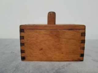 Antique Wooden Butter Press,  Dove - Tailed Box Press