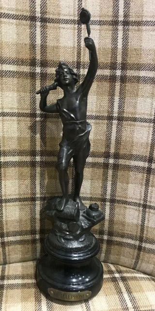 Vintage French Spelter Figure “le Telephone "