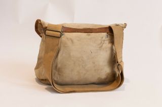 Vintage Fly Fishing Bag or Shell Bag Canvas and Leather Size 2