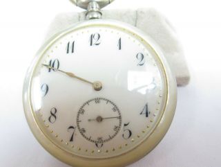 Wonderful Mother Of Pearl Pocket Watch With 48 Mm Case.