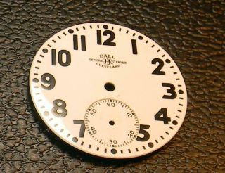 Antique Ball Hamilton 16s Railroad Pocket Watch Dial - Perfect