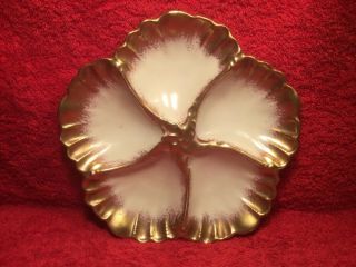 Oyster Plate Authentic Antique Limoges Porcelain Oyster Plate C.  1890’s,  Op448