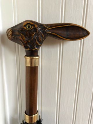 Vintage Comoy’s Of London Umbrella Rabbits Head Handle