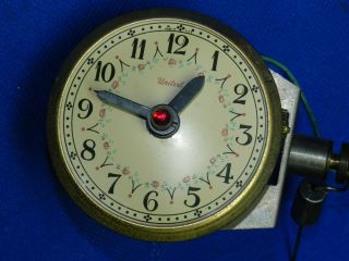 Vintage United Electric Clock Movement,  2 3/4 " Dial