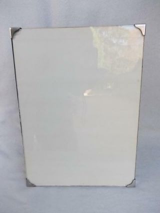 264 / Large 1930s Art Deco Photograph Frame With Nickel Plate Clip On Corners