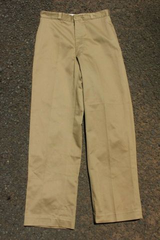 Vintage Vietnam Mens Trousers Type I Class I Ut Khaki Pants 8.  2 Oz 1972 33x33 34