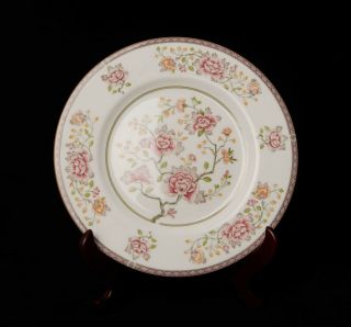 4x Wedgwood Melford Floral Pattern Dinner Plates 27.  5 Cm (one Chipped)