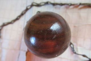 Antique Wooden Ball High Level Toilet Cistern Pull,  Chain (bathroom wood) 2