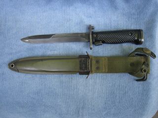 Us M5a1 Bayonet And Usm81a Scabbard For The M1 Garand Rifle