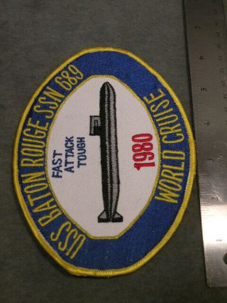 Us Navy Submarine Patch,  Uss Baton Rouge Ssn 689