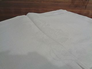Antique Irish Linen Damask Tablecloth 60 