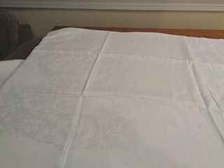 Antique Irish Linen Damask Tablecloth 60 