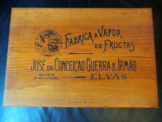 Portugal Rare Old Advertising Big Old Wood Box