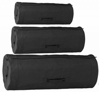 Side Zipper Military Duffle Bag By Army Universe Black,  30 " X 50 "
