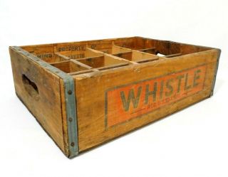 Rare Whistle (orange Soda) Vess Soda,  St.  Louis Mo Vint 12 Bottle Wood Box Crate