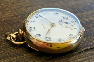 ✩ Antique ZENITH GOLD 14K old pocket watch 5