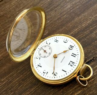 ✩ Antique ZENITH GOLD 14K old pocket watch 7