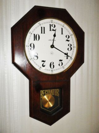 Large Regulator Seth Thomas Pendulum Wood Wall Clock By Talley - Awesome