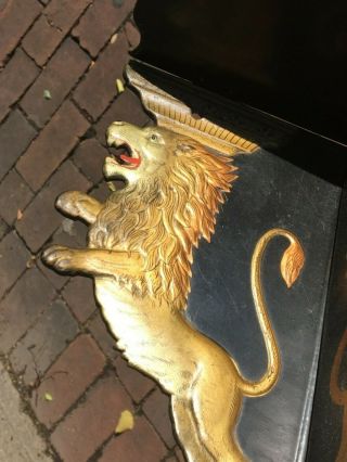 Vintage antique FIGURAL LIONS Wall Display Shelf / Sconce VICTORIAN GOTHIC 6