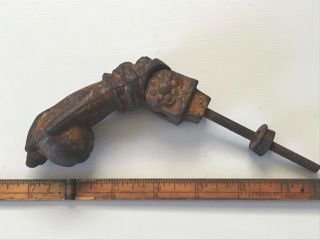 Antique Victorian Hand and Apple Door Knocker - Great Patina,  The Real Deal 4