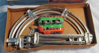 Vintage Hofler Straco Tin Toy Train Set Wind Up West Germany Or.  Box