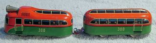 Vintage Hofler Straco Tin Toy Train Set Wind Up West Germany Or.  Box 2