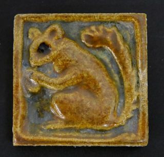 Flint Faience Vintage Squirrel Tile