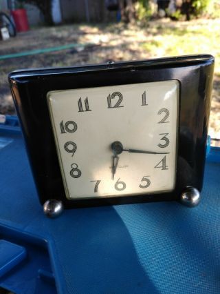 Vintage Westclox Art Deco Alarm Clock Wind - Up
