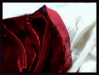 Lush Soft Antique Drapey Silk Velvet Trim Fragment Gorgeous Unique Color Coppery