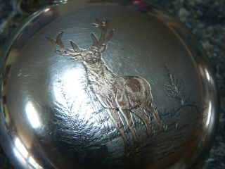 ANTIQUE WALTHAM POCKETWATCH 18 SIZE COIN CASE WITH A DEER 7