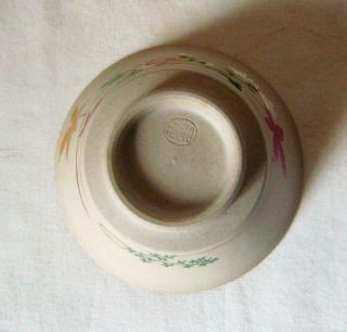 Fine Antique Japanese Banko Ware Tea Bowl with enamel flowers: Early C.  20th 6