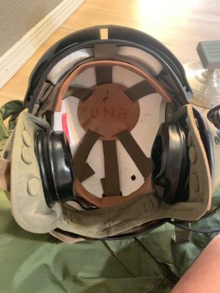 Vintage Military Gentex flight helmet SPH - 4  w/Bag visors (3). 6