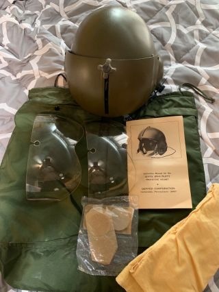 Vintage Military Gentex flight helmet SPH - 4  w/Bag visors (3). 9