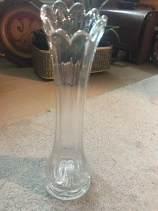 Fenton Antique Vase Clear Glass Rare Item Bud Vase