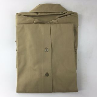 Vietnam Era US Army Short Sleeve Uniform Shirt Khaki Tan Mens Sz Medium NOS C3B 4