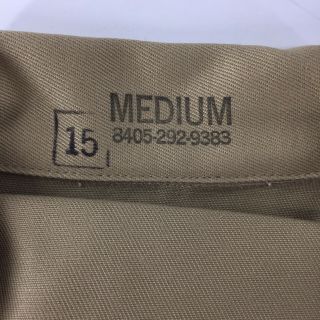 Vietnam Era US Army Short Sleeve Uniform Shirt Khaki Tan Mens Sz Medium NOS C3B 5