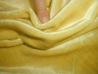 Nos Lee Heavy Velvet Plush Canary Yellow Epingle Velvet Upholstery Fabric 2 Yds