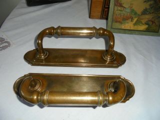 Antique Brass Ornate Door Handle Pulls