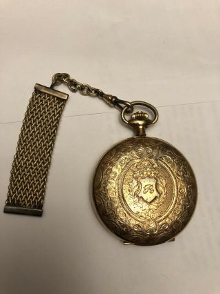 Masonic Arnex 17 Jewels Incabloc Mechanical Wind Up Vintage Pocket Watch