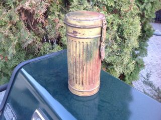Ww2 German Gas Mask Camouflage Canister Normandy Camo