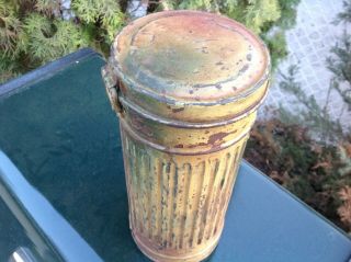 WW2 German Gas Mask Camouflage Canister Normandy camo 4