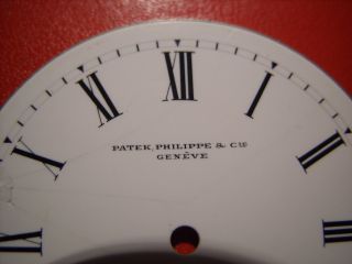 Patek Philippe Vintage Men ' s Enamel Dial of 43.  50 mm.  diameter White & with black 4