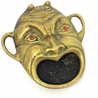 G14 Bronze Devil Head Ashtray Vintage Vienna 1950 