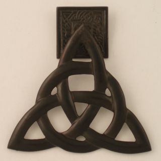 Door Knocker Irish Brass Trinity Knot Antique Bronze Measures 5.  5 " X 5 "