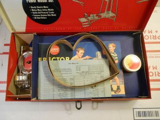 Vintage Gilbert Erector Set 10041 Power Model W/ Instruction booklet 1950 ' s 3