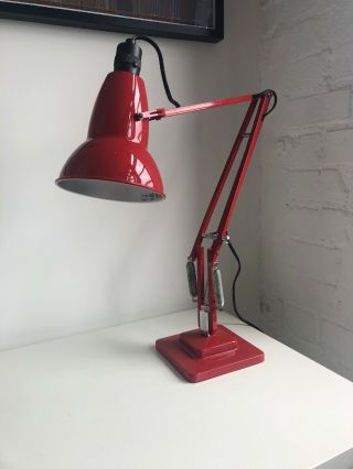 “the Original” Herbert Terry Anglepoise 1227 Desk Lamp Rare Red (1of2)