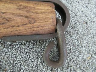 Antique Single Tree Horse Wagon Harness Vintage Oak Wood Cast Iron 20 