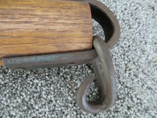 Antique Single Tree Horse Wagon Harness Vintage Oak Wood Cast Iron 20 